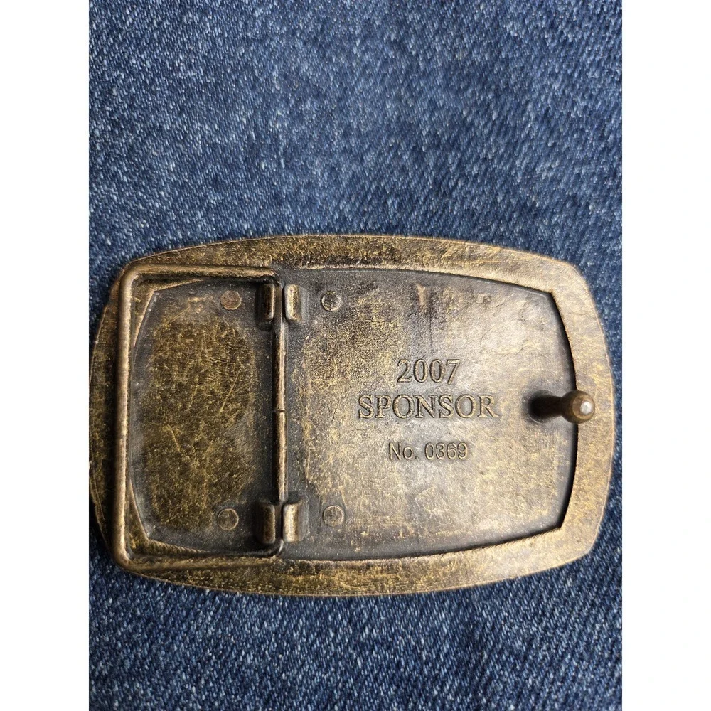 American Veterans Dimpled Military Brass Belt Buckle - Patriotic USA